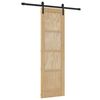 vidaXL Slīdo&scaron;ās durvis Dabiska 61 x 198,5 cm Priedes masīvkoks