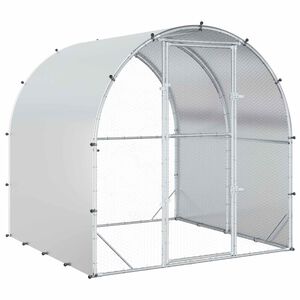 vidaXL Vistu kūts Sudraba 200 x 200 x 200 cm Cinkota tērauda