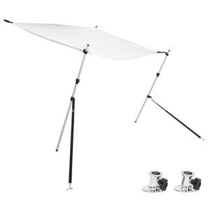 vidaXL laivas nojume, T-veida, balta, 170x170x(113-182,5) cm