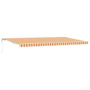 vidaXL Nolokāms markīze Dzeltena un oranža 600 &times; 300 cm