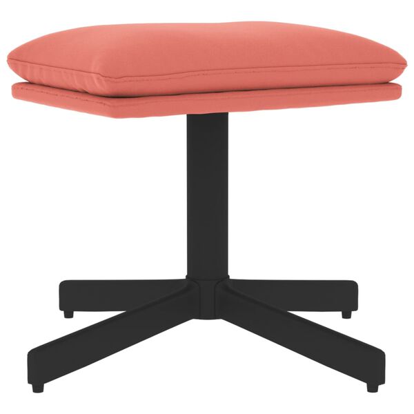 vidaXL kājsoliņš, 60x60x36 cm, rozā samts