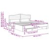 vidaXL Gultas rāmis Sonoma ozols 180 x 200 cm Inženierijas koks