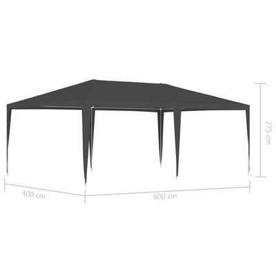 vidaXL dārza nojume, profesionāla, 4x6 m, antracītpelēka, 90 g/m²