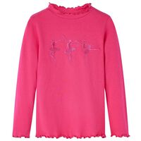 Bērnu krekls ar garām piedurknēm, koši rozā, 92