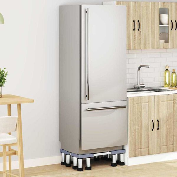 vidaXL Veļas mazgājamās mašīnas pamatne Pelēka 67 x 67 x 21.5 cm