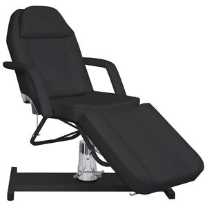 vidaXL masāžas galds, melns, 180x62x(87-112) cm