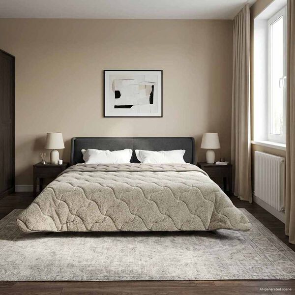 vidaXL Pilnas gada sega Tiltiņ&scaron; Gai&scaron;i pelēka 200 x 220 cm