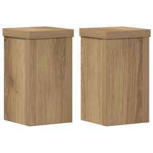 vidaXL Augu statīvs 2 gab. Ozolkoka 10 x 10 x 18 cm Inženierijas koks