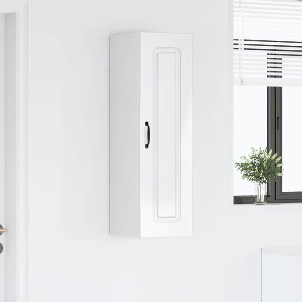 vidaXL Virtuves Skapis Kalmar Augsta spīduma baltā krāsa