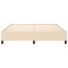 vidaXL gulta bez matrača, krēmkrāsas, 160x200 cm, audums