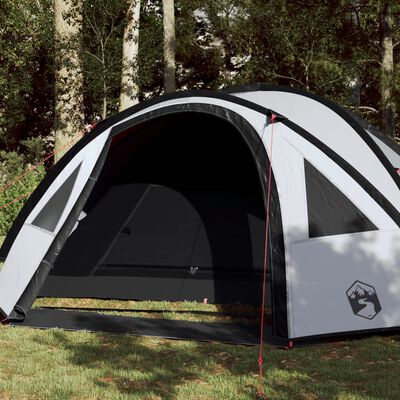 vidaXL kempinga telts 4 personām, balta, ūdensnecaurlaidīga, audums
