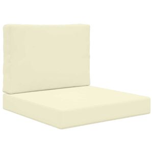 vidaXL Āra dīvāna spilvens 2 pcs Krēmkrāsa Poliesters