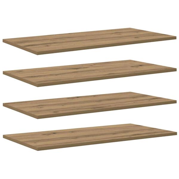 vidaXL Grāmatplaukta Paneļa 4 pcs Brūna 80 x 40 x 1,5 cm