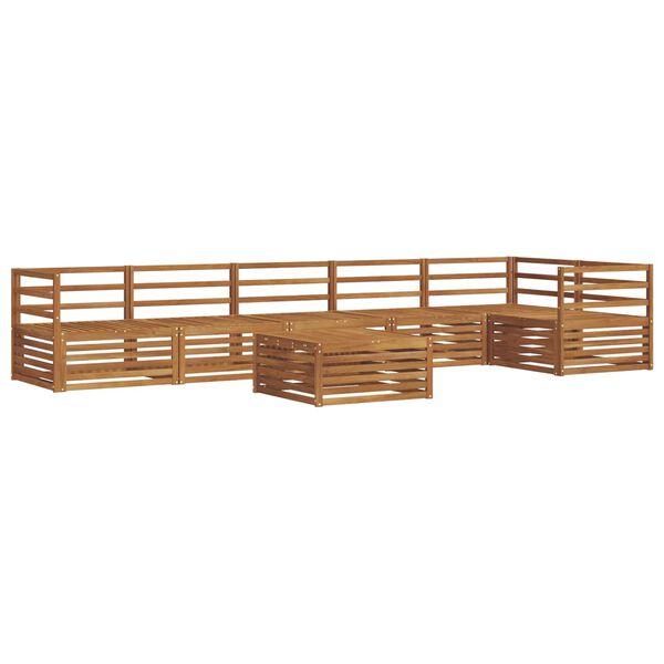 vidaXL Āra dīvānu komplekts 7 pcs Dabiska Cietā akācijas koks