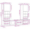 vidaXL 5-daļīgs TV skapī&scaron;u komplekts ar LED, pelēka ozola