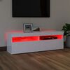 vidaXL TV galdiņ&scaron; ar LED lampiņām, 120x35x40 cm, balts