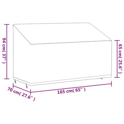 vidaXL trīsvietīga sola pārsegi, 2 gab., 165x70x65/94 cm, 420D audums