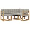 vidaXL Āra dīvānu komplekts 4 gab. Balta un gai&scaron;i pelēka