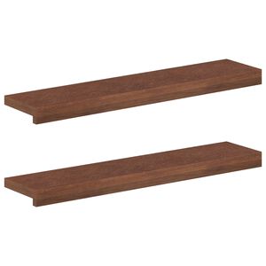 vidaXL Logu palodzes 2 gab. Tum&scaron;i brūna 70 x 15 x 2 cm