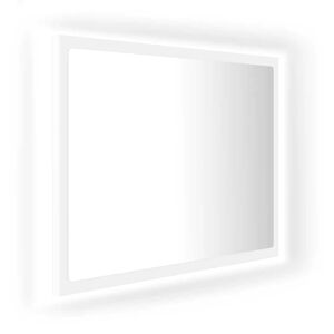 vidaXL vannasistabas spogulis, LED, balts, 60x8,5x37 cm, akrils