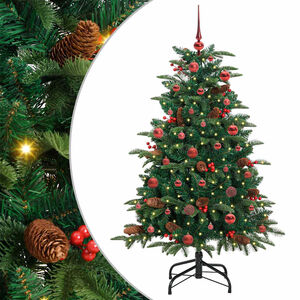 vidaXL Mākslīgā Ziemassvētku eglīte su 150 LED ar statīvu Zaļa 150 cm