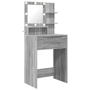 vidaXL Guļamistabas ģērb&scaron;anās galdiņi Pelēks Sonoma 60 x 39,5 x 135 cm
