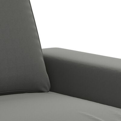 vidaXL trīsvietīgs dīvāns, 210 cm, tumši pelēks mikrošķiedras audums