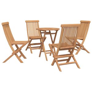 vidaXL Dārza komplekts 5 gab. Brūna Cietā teak koks
