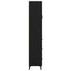vidaXL Augstais skapītis Melns ozolkoks 69,5 x 34 x 180 cm
