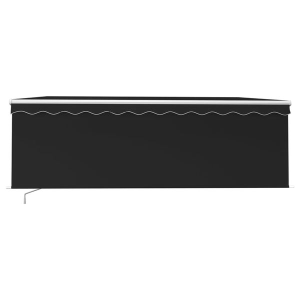 vidaXL izvelkama markīze ar žalūziju, 4x3 m, manuāla, antracītpelēka