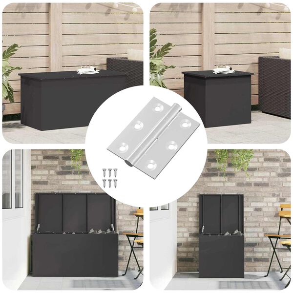 vidaXL Eņģe 12 pcs Sudraba 50 x 38 x 1,3 mm Tērauds