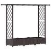 vidaXL Pacelta gulta ar treliem un jumtu Brūna 164 x 40 x 121 cm PP