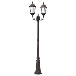vidaXL Dārza gaisma Bronzas krāsa 68 x 20 x 235 cm Alumīnijs un stikls