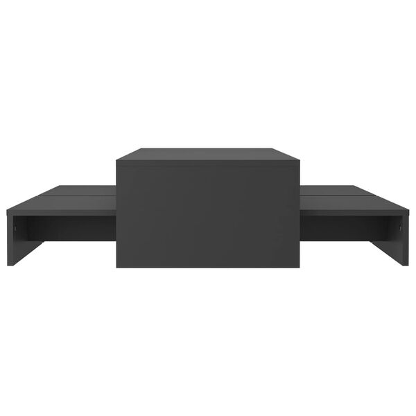 vidaXL kafijas galdiņu komplekts, 100x100x26,5 cm, pelēka