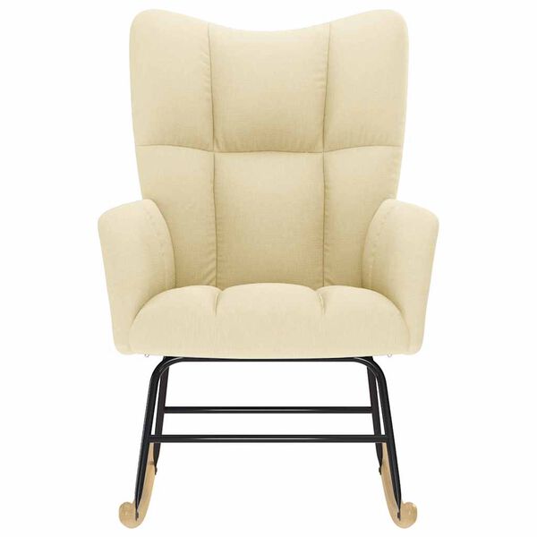 vidaXL &scaron;ūpuļkrēsls, krēmkrāsas audums