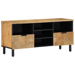 vidaXL TV Skapis Brūns 100x33x46 cm Masīvkoka Mango