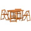 vidaXL Dārza galds 5 pcs Brūna 110 x 60 x 72 cm Akācijas masīvkoks