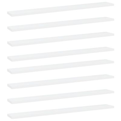 vidaXL plauktu dēļi, 8 gab., balti, 80x10x1,5 cm, skaidu plāksne