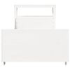 vidaXL gulta bez matrača, balts, 90x190 cm, priedes masīvkoks