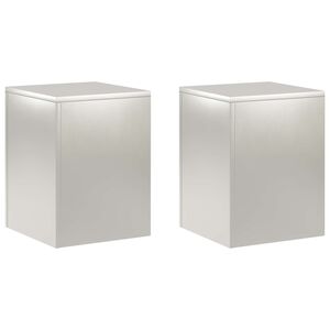 vidaXL Augu statīvs 2 pcs Sudraba 30 x 30 x 40 cm Tērauds