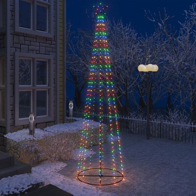 vidaXL Ziemassvētku egle, 400 krāsainas LED lampiņas, 100x360 cm
