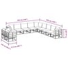 vidaXL Dārza dīvānu komplekts ar spilvenu 11 pcs Melna Alumīnijs
