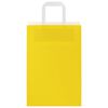 vidaXL papīra maisiņi 250 gab. ar rokturiem, dzelteni, 21x11x31 cm