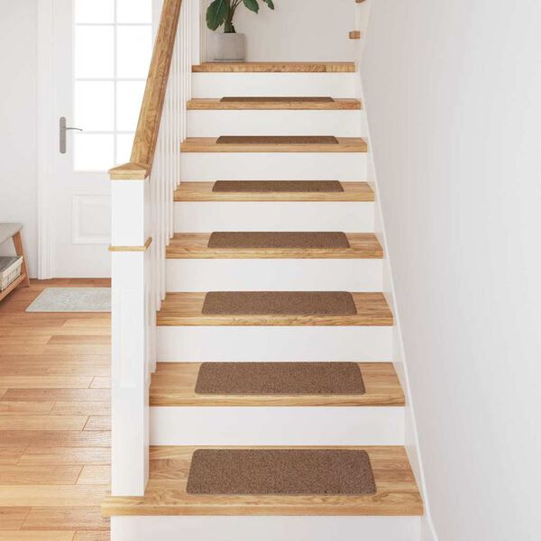 vidaXL Antislip kāpņu paklāji 15 pcs Dzeltena 60 x 25 cm PP