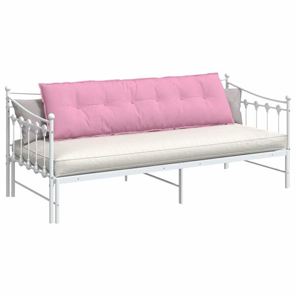 vidaXL Atpakaļ spilvens Rozā 180 x 19 x 50 cm audums