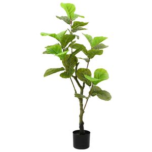 vidaXL mākslīgais fikuss, 30 lapas, 125 cm, zaļ&scaron;