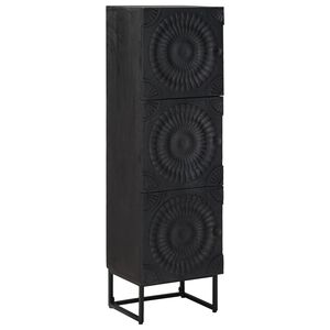 vidaXL Augstais skapītis Melns 35 x 30 x 120 cm