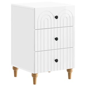 vidaXL Nakts skapītis Spīdīgi balts 43x 41 x 66,5 cm Inženierijas koks