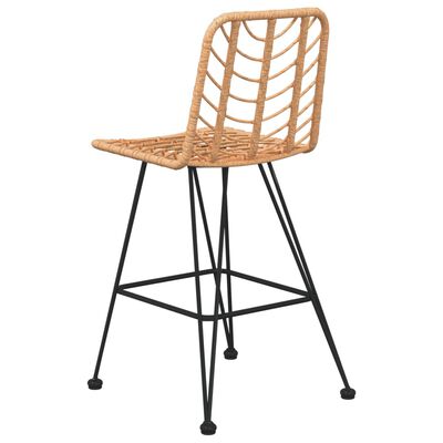 vidaXL bāra krēsli, 2 gab., melni, 45x56x103,5 cm, PE rotangpalma
