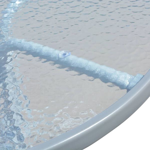 vidaXL bistro galds, 80x71 cm, pelēks tērauds